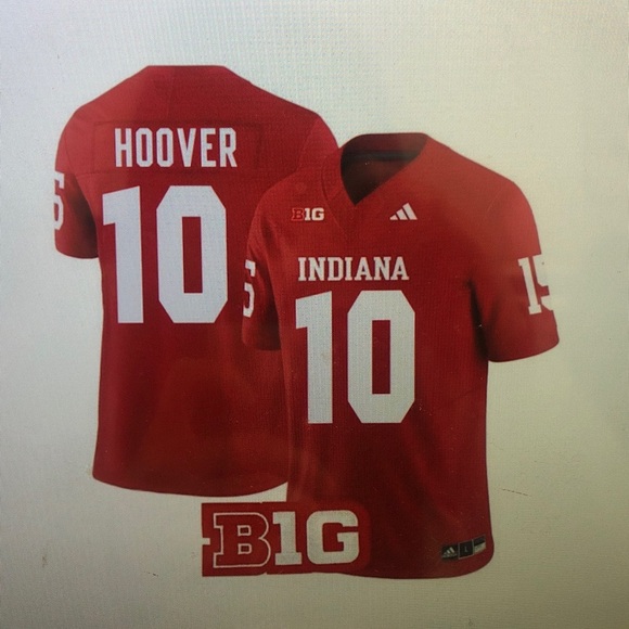 😃Josh Hoover Crimson Stitched Vapor Red Jersey😎
